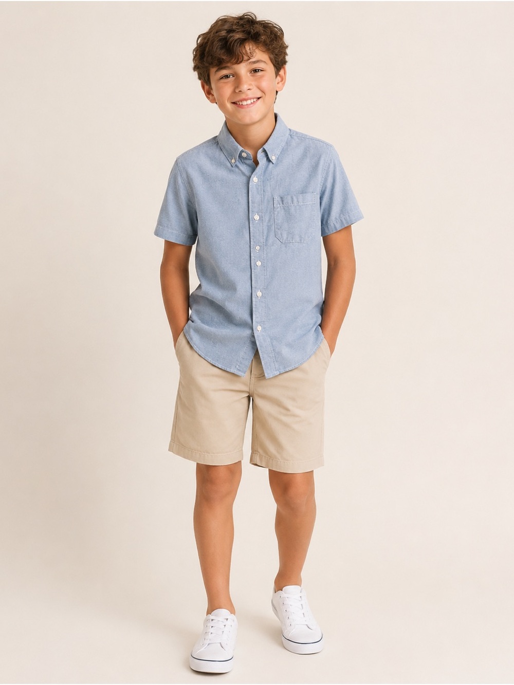 Wonder Nation Light Blue Button Down